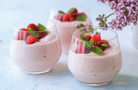 Творожный мусс с ягодами